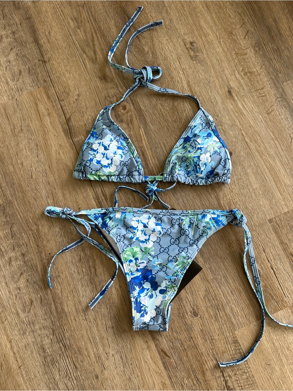 Gucci Floral Blue Bikini Set - Picture 3 of 5